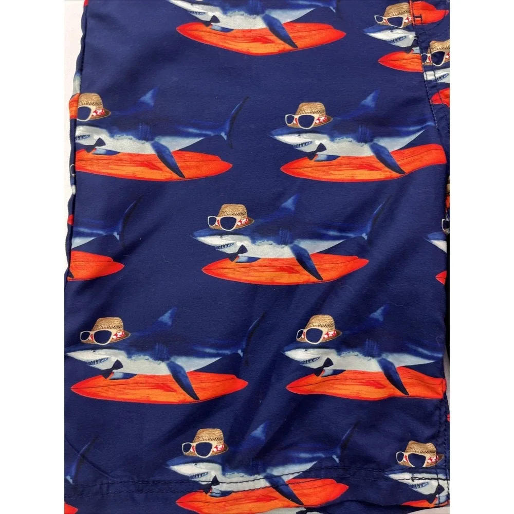 Tommy Bahama Boys XL Sharks Surfboards Hat Sunglasses Swim‎ Trunks Kids Shorts